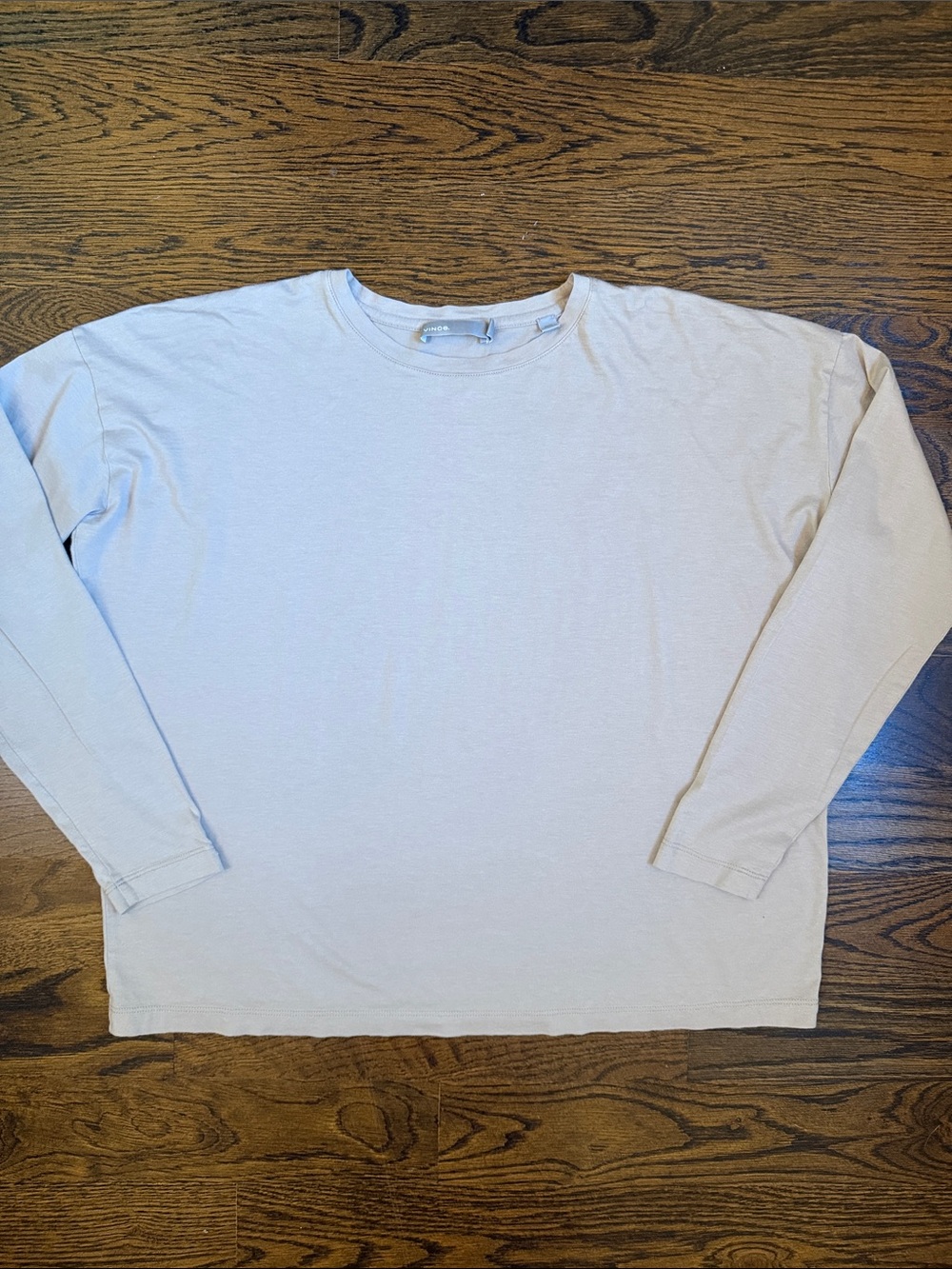 Vince Beige Long Sleeve T-Shirt Size Small